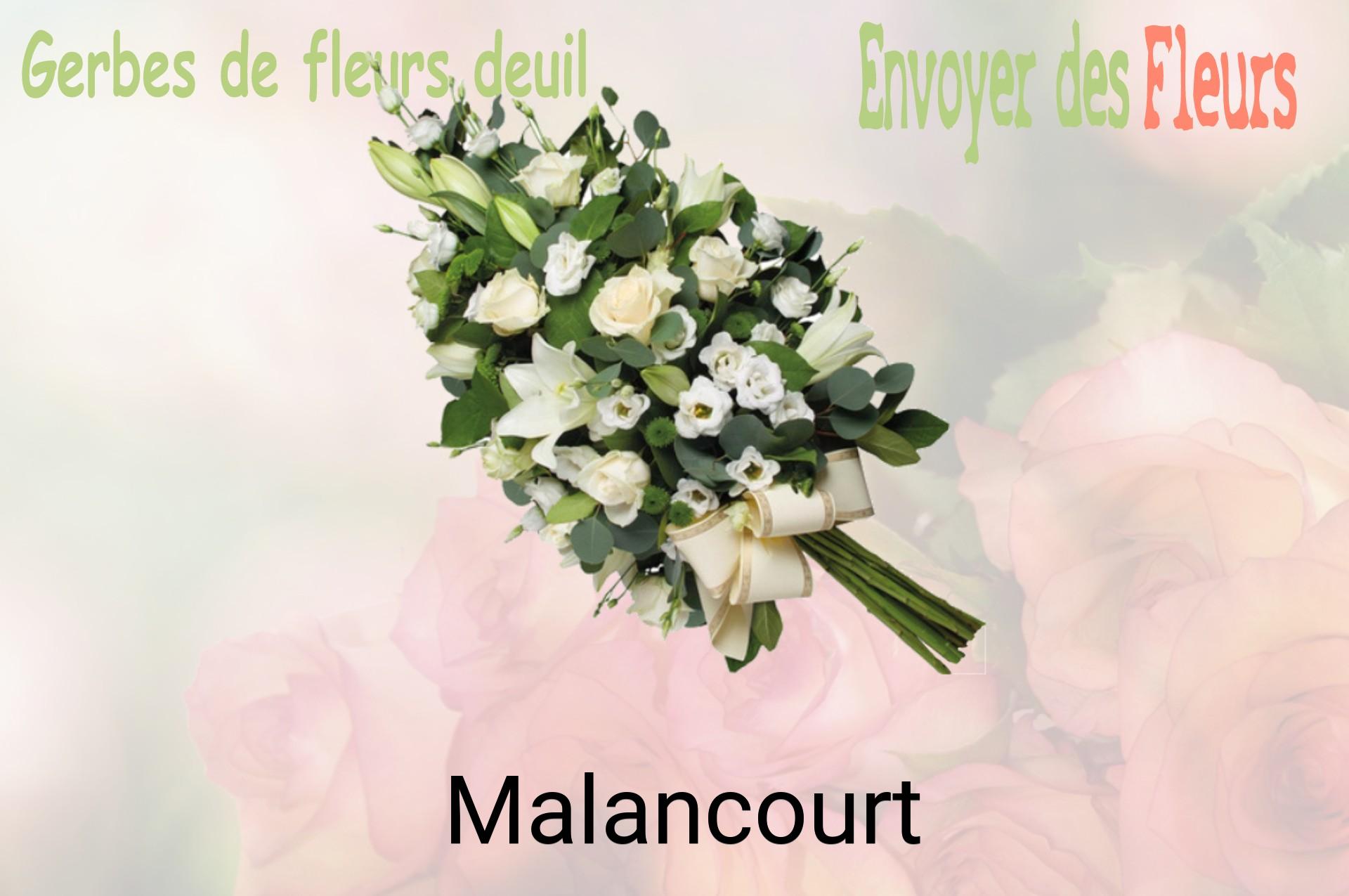 Gerbe de fleurs de deuil livrée à Malancourt
